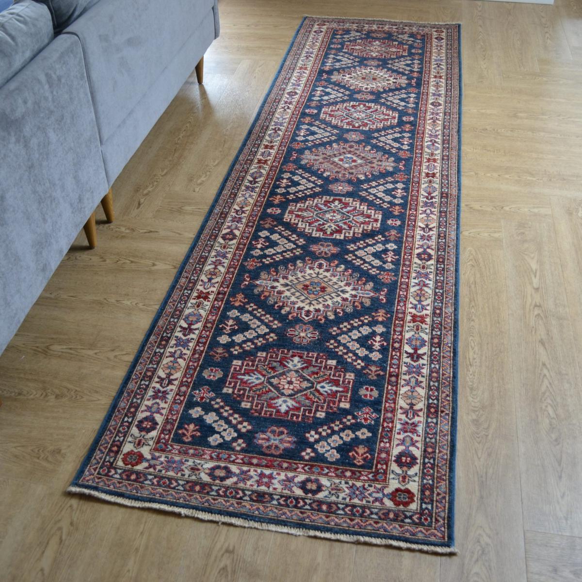 Supreme Kazak 48875 Traditional Wool Runner Rugs in Blue87x312cm – image 2