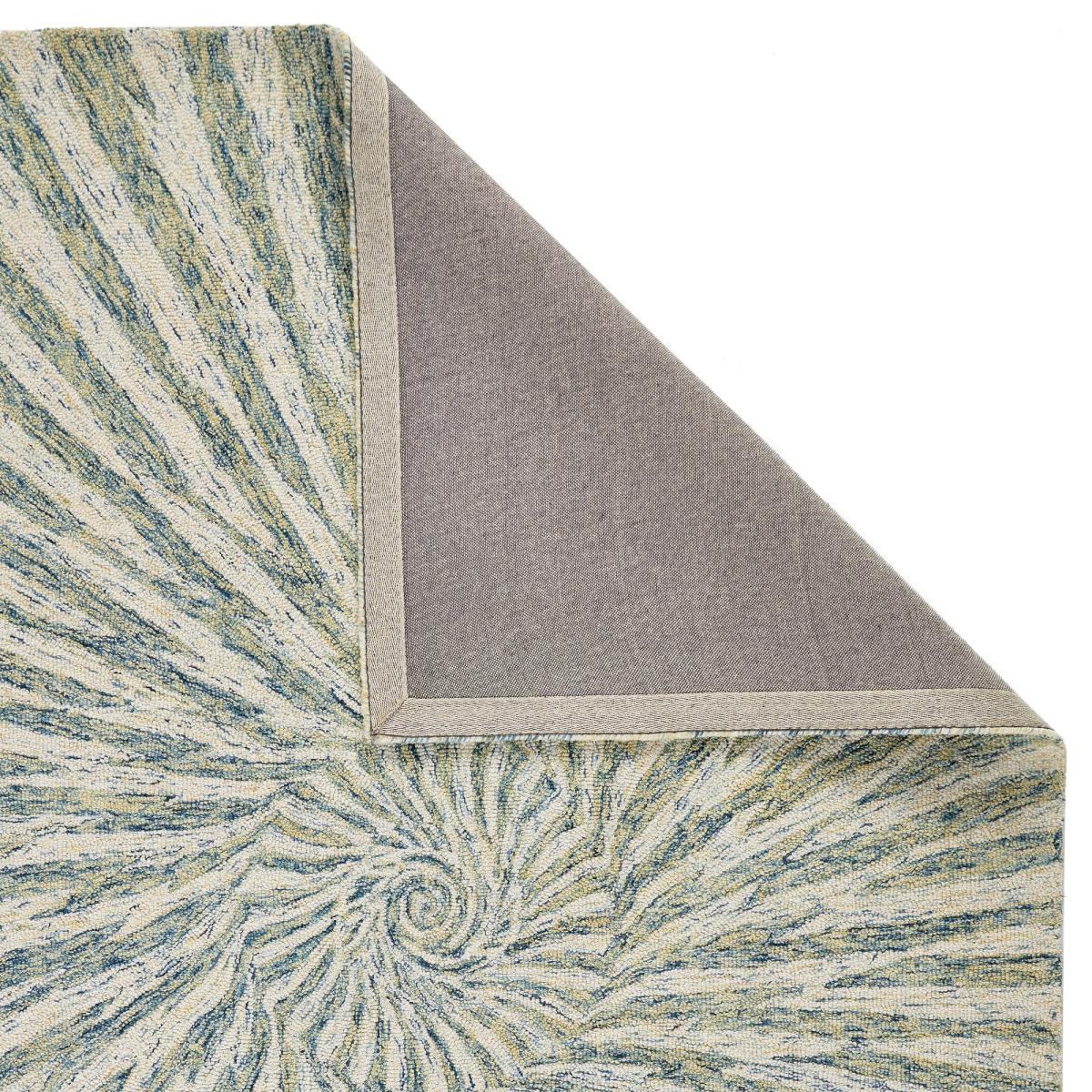 Elements Abstract Vortex Wool Rug in Green160x235cm – image 4