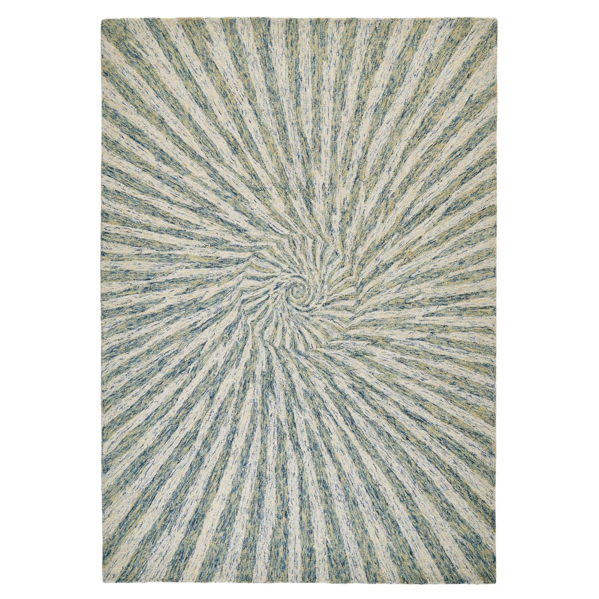 Elements Abstract Vortex Wool Rug in Green160x235cm – image 5