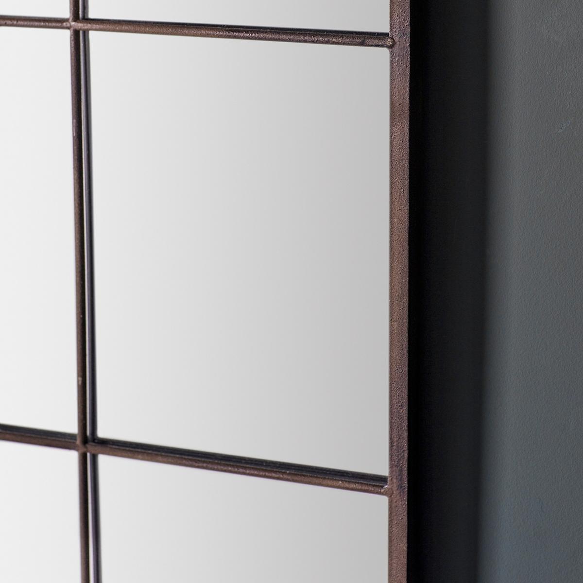 Luxe Tapi Noah Metal Grid Mirror in Black61x127cm – image 2