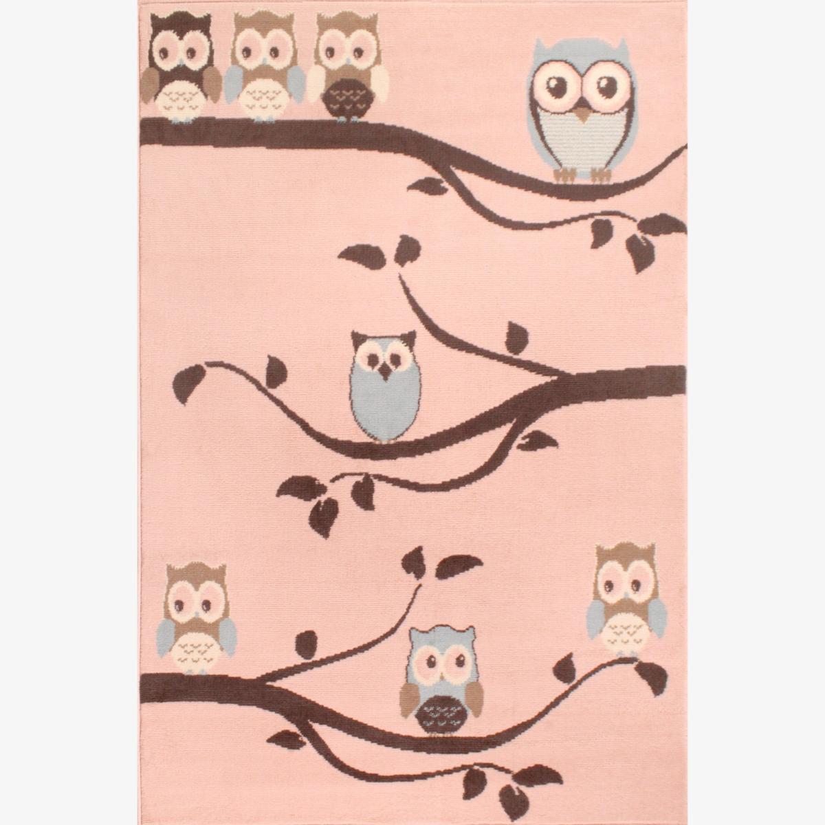 Owl Rugs in Rose by Rugstyle 120x160cm – image 1