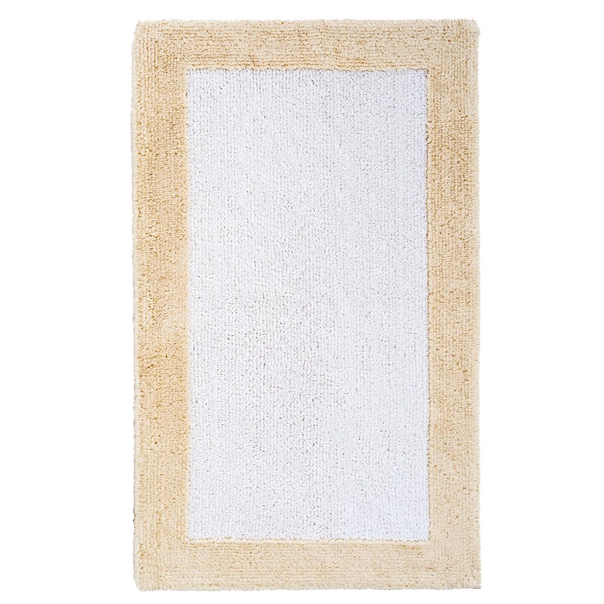 Luxury Origine Border Bath Mat by Designer Abyss & Habidecor in Ecru Beige&nbsp;70x120cm – image 5