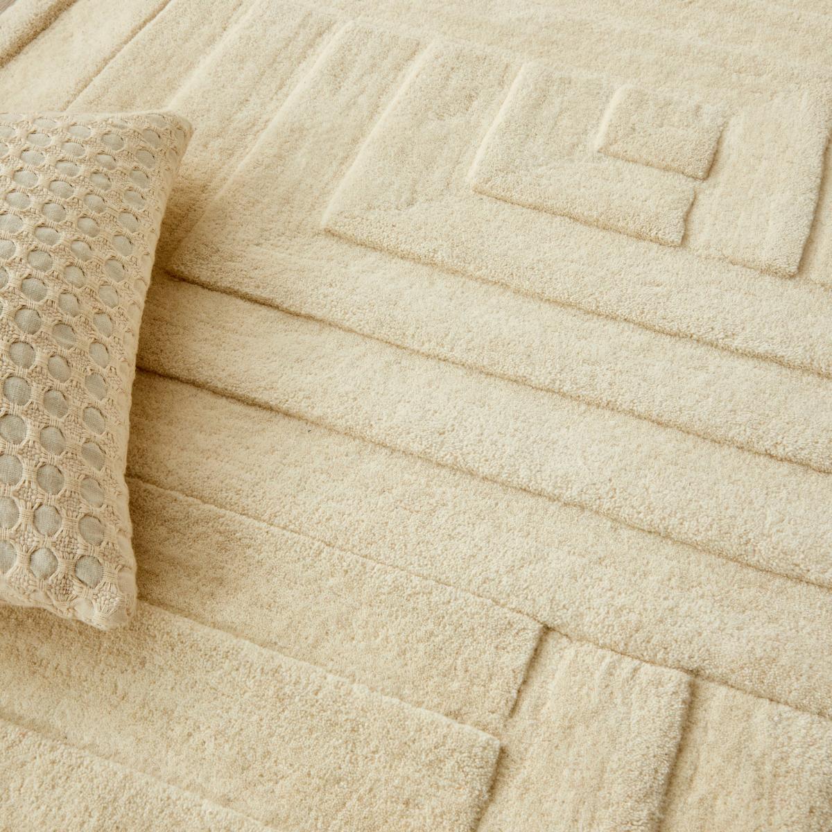 Maze Geometric Wool Rugs in Pristine Cream 120x170cm – image 2