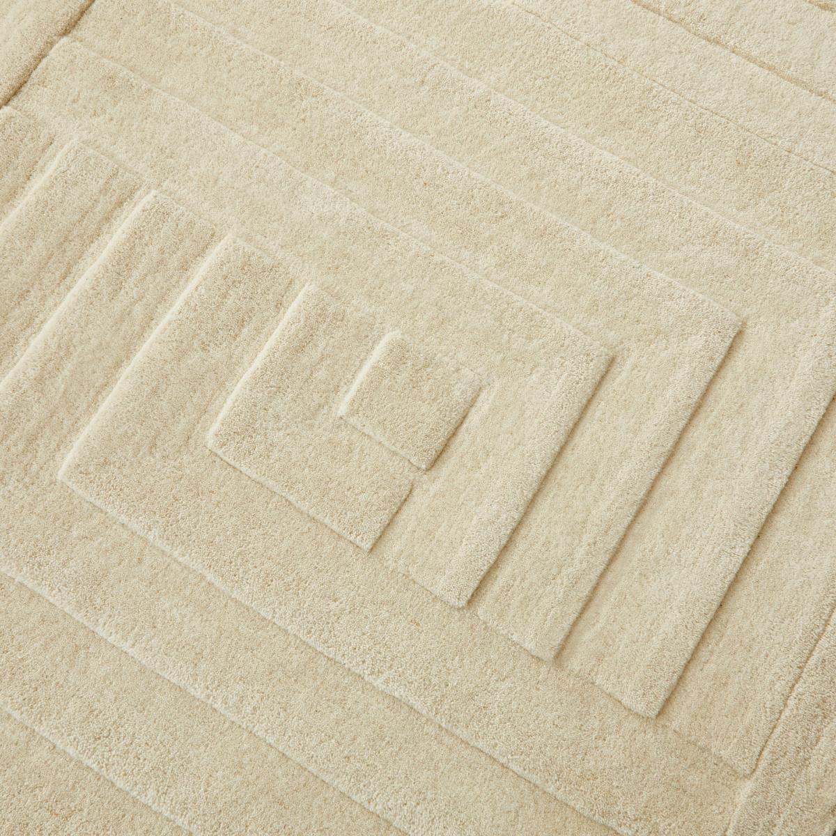 Maze Geometric Wool Rugs in Pristine Cream 120x170cm – image 3