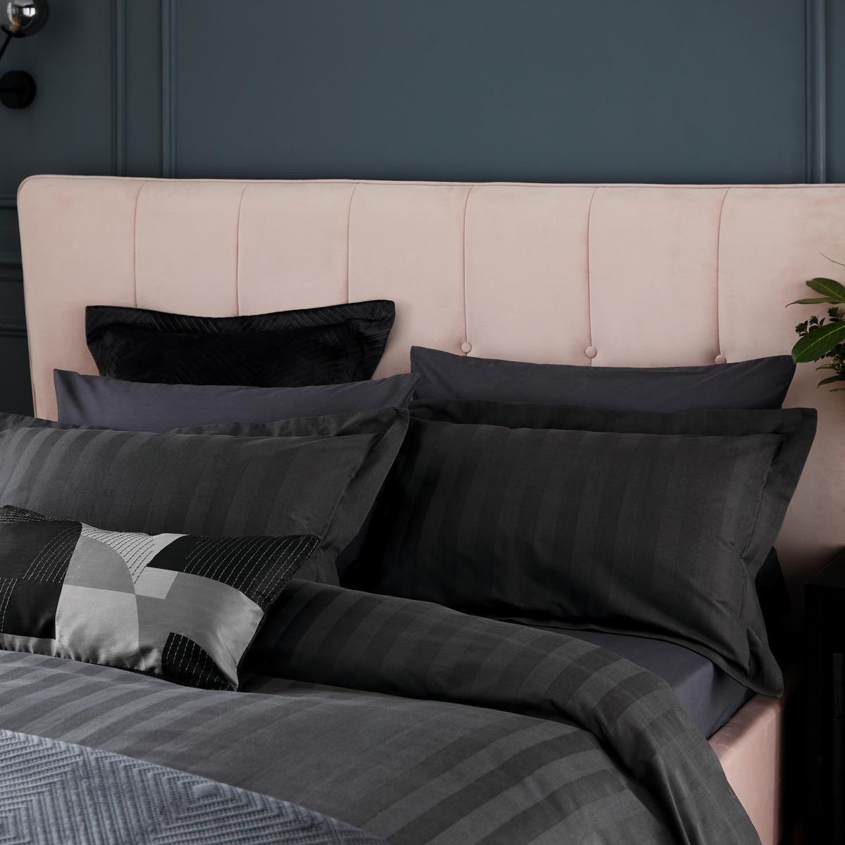 Moderne Stripe Bedding by Helena Springfield in Graphite Grey220x230cm – image 2