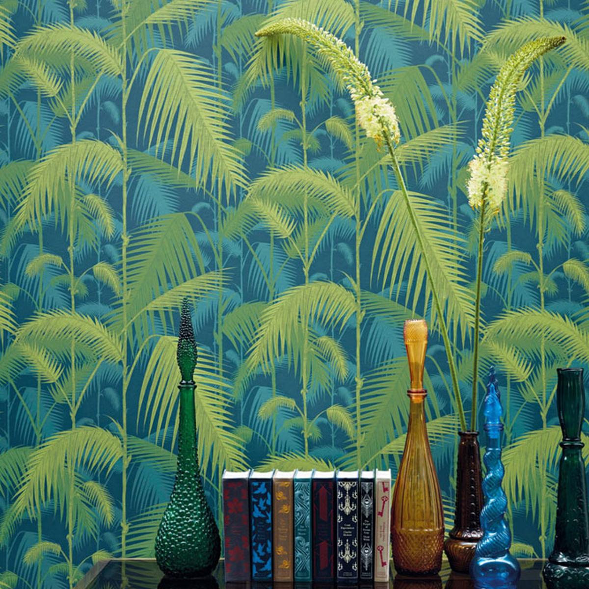Palm Jungle Wallpaper 1002 by Cole & Son in Petrol LimeRoll