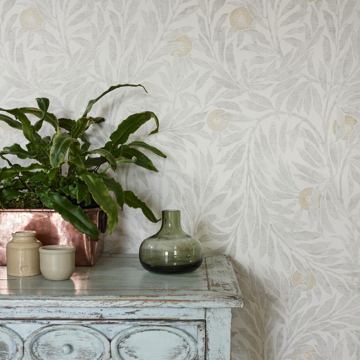 Orange Tree Wallpaper 216403 by Sanderson in Dove Grey Roll – image 1