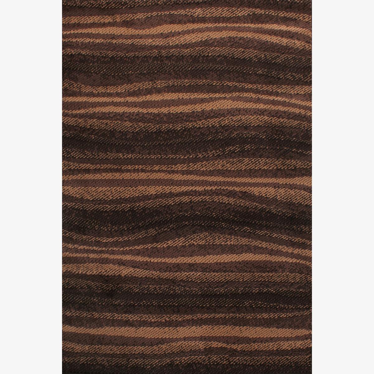 Waves Stripe Rug in Chocolate Brown 60x110cm – image 1