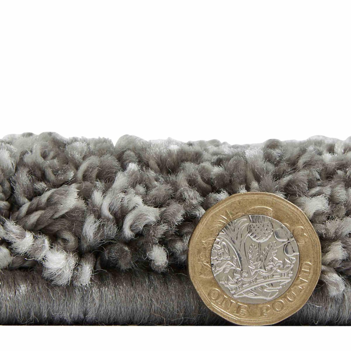 Deluxe Modern Plain Shaggy Rugs in Grey 160x230cm – image 3