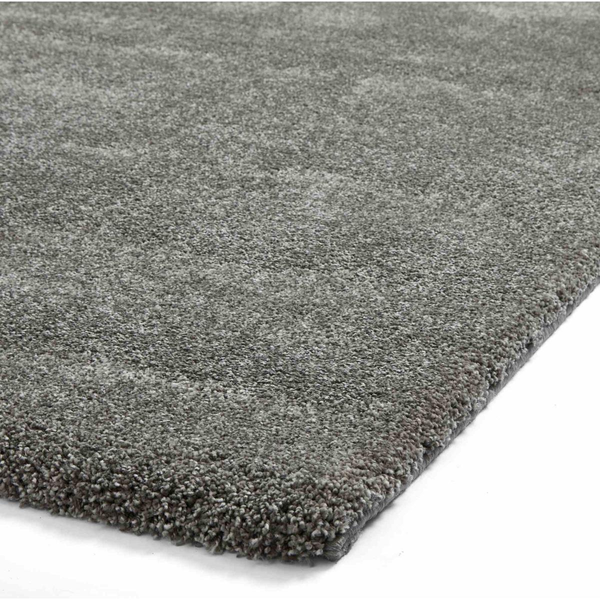Deluxe Modern Plain Shaggy Rugs in Grey 160x230cm – image 4