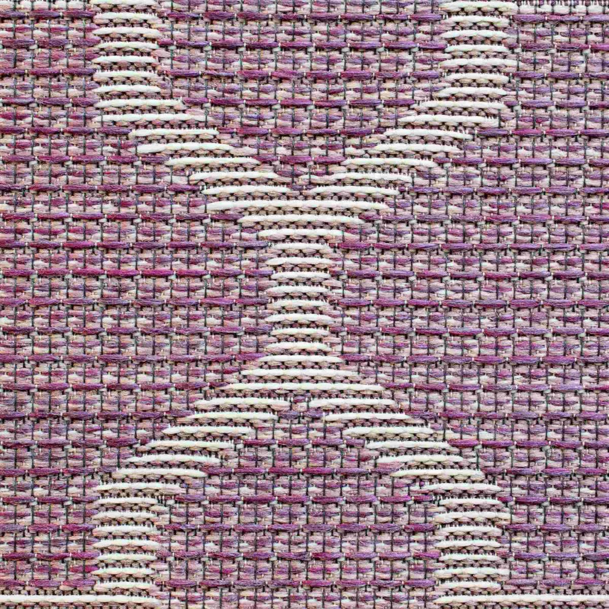 Newquay Geometric Trellis Flatweave Outdoor Rugs 96003 8007 Purple – image 4