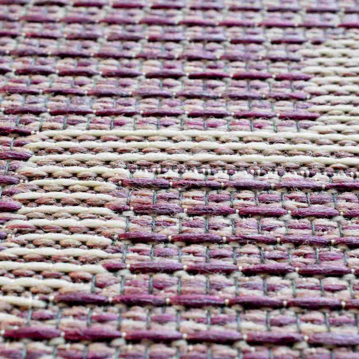 Newquay Geometric Trellis Flatweave Outdoor Rugs 96003 8007 Purple – image 5