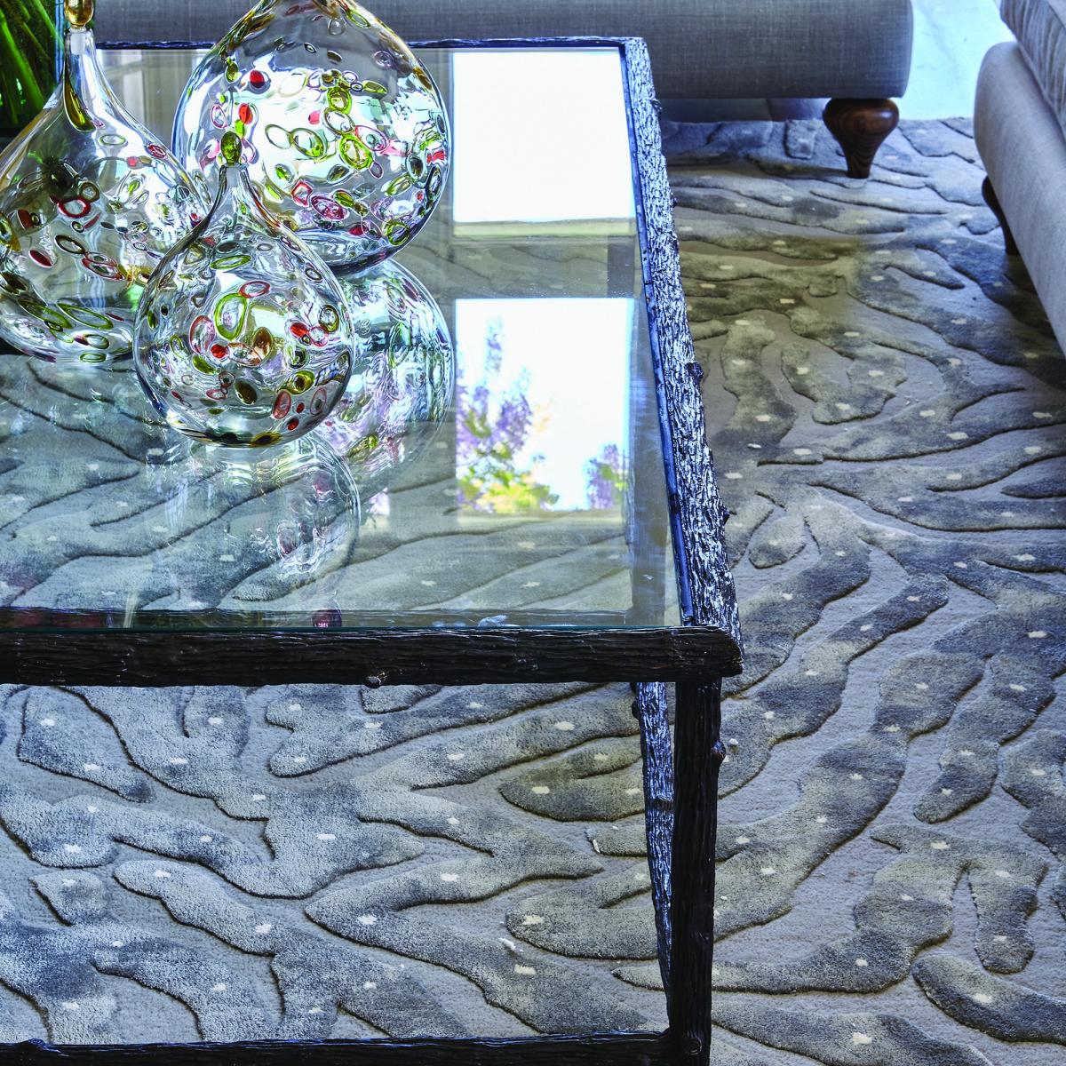 Amitta Marble Luxury Viscose rugs in Slate Grey by Designer William Yeoward 250x350cm – image 2
