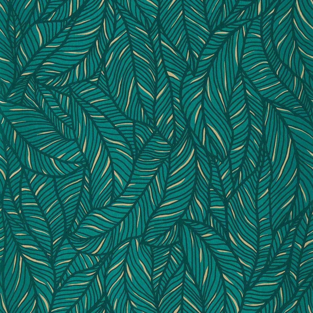 Selva Wallpaper W0144 02 by Clarke and Clarke in Emerald Green&nbsp;Roll – image 3