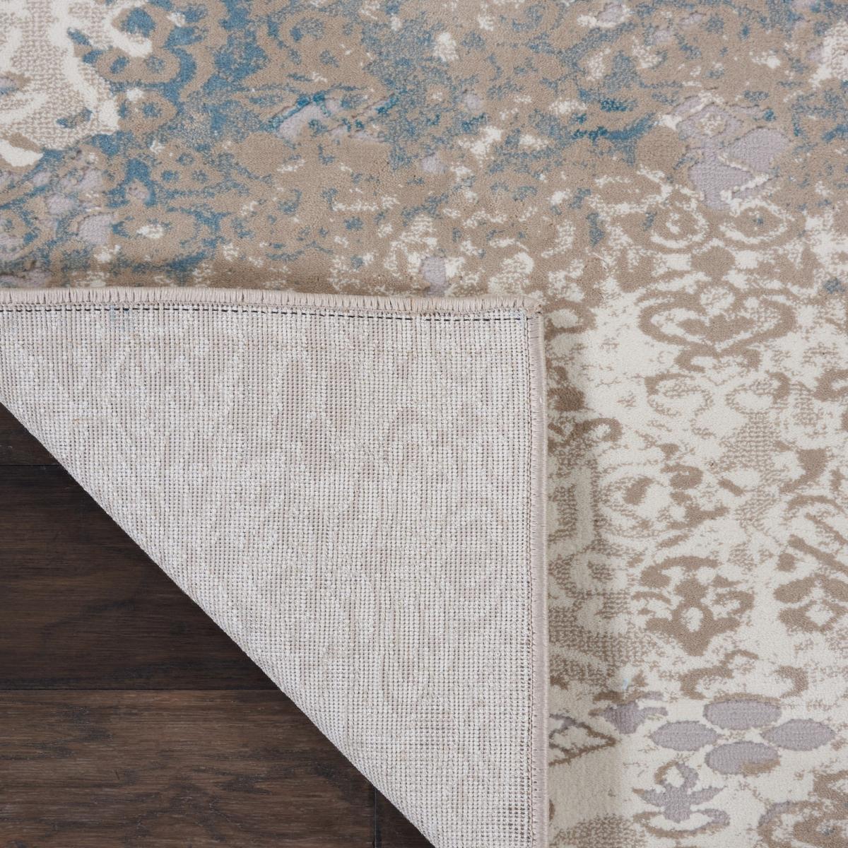 Karma Rugs KRM07 in Ivory and Light Blue – image 2