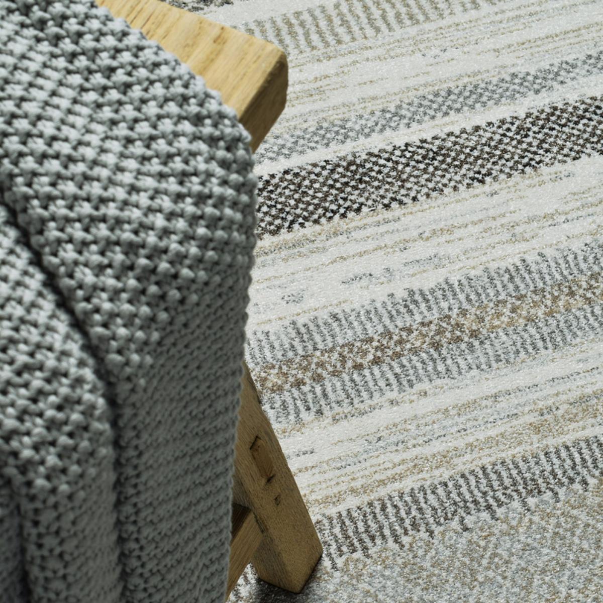 Nomad Boho Striped Rugs 26003 6262 in Beige 200x290cm – image 2