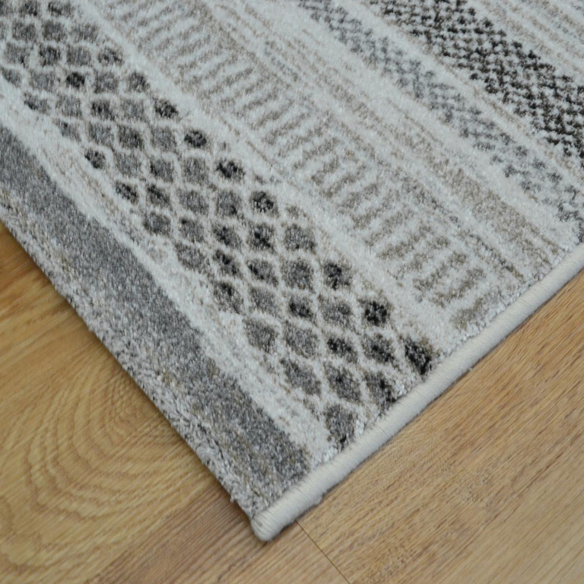 Nomad Boho Striped Rugs 26003 6262 in Beige 200x290cm – image 3