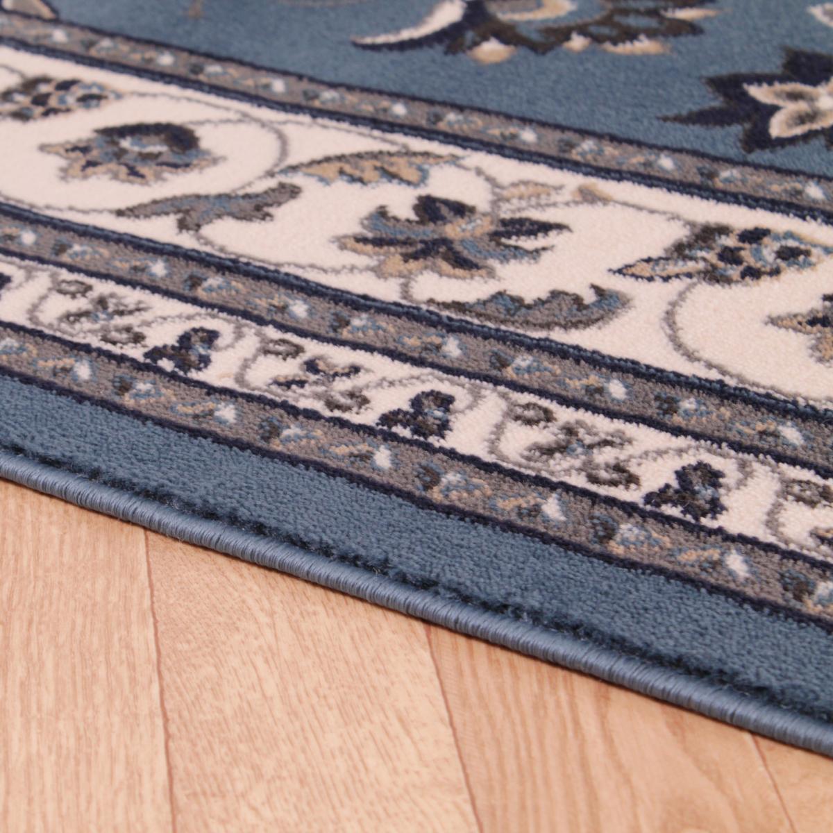 Sherborne Traditional Bordered Rugs in Blue 120x170cm – image 3