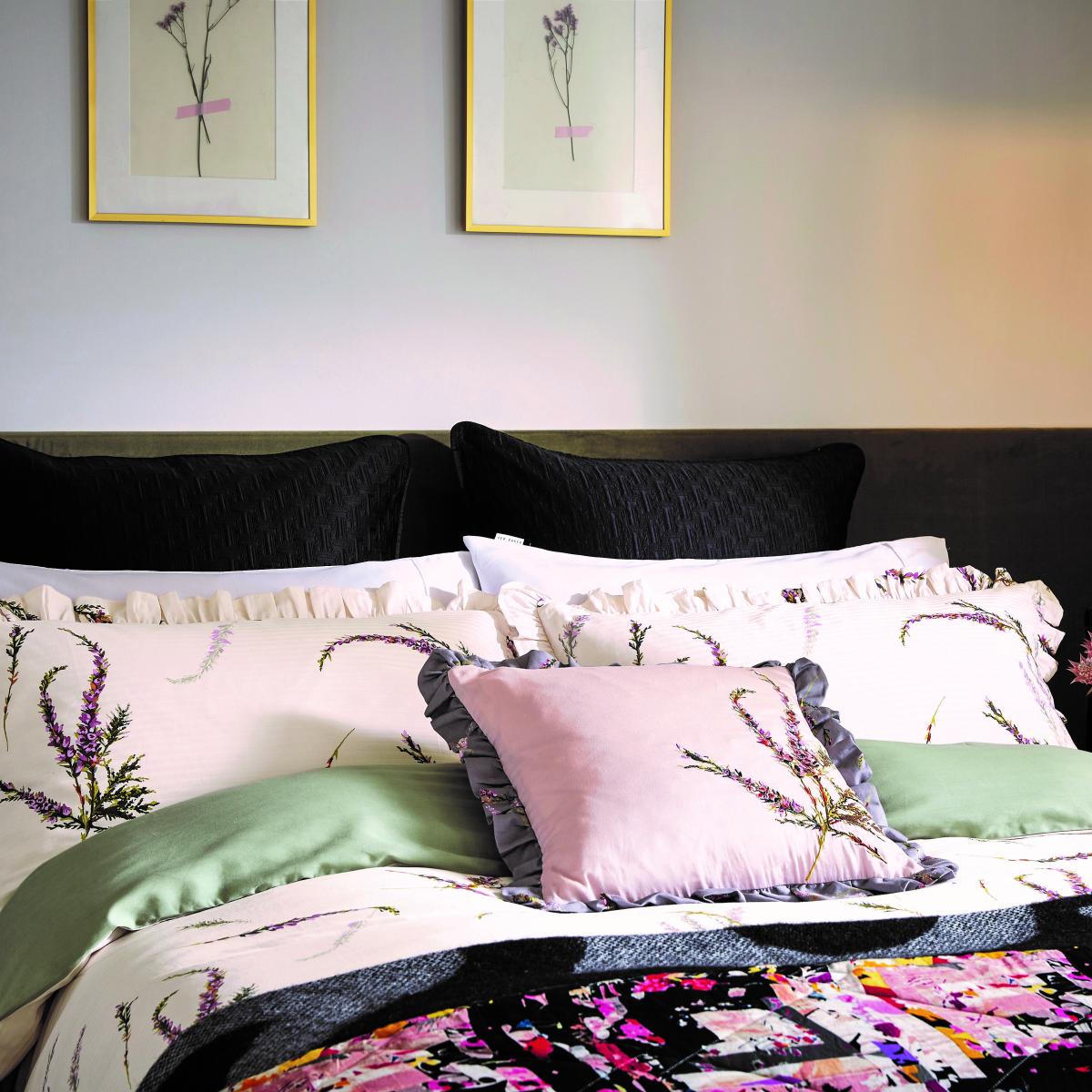 Heather Floral Bedding Duvet Cover and Pillowcase by Ted Baker in Blush Pink 200x200cm – image 3