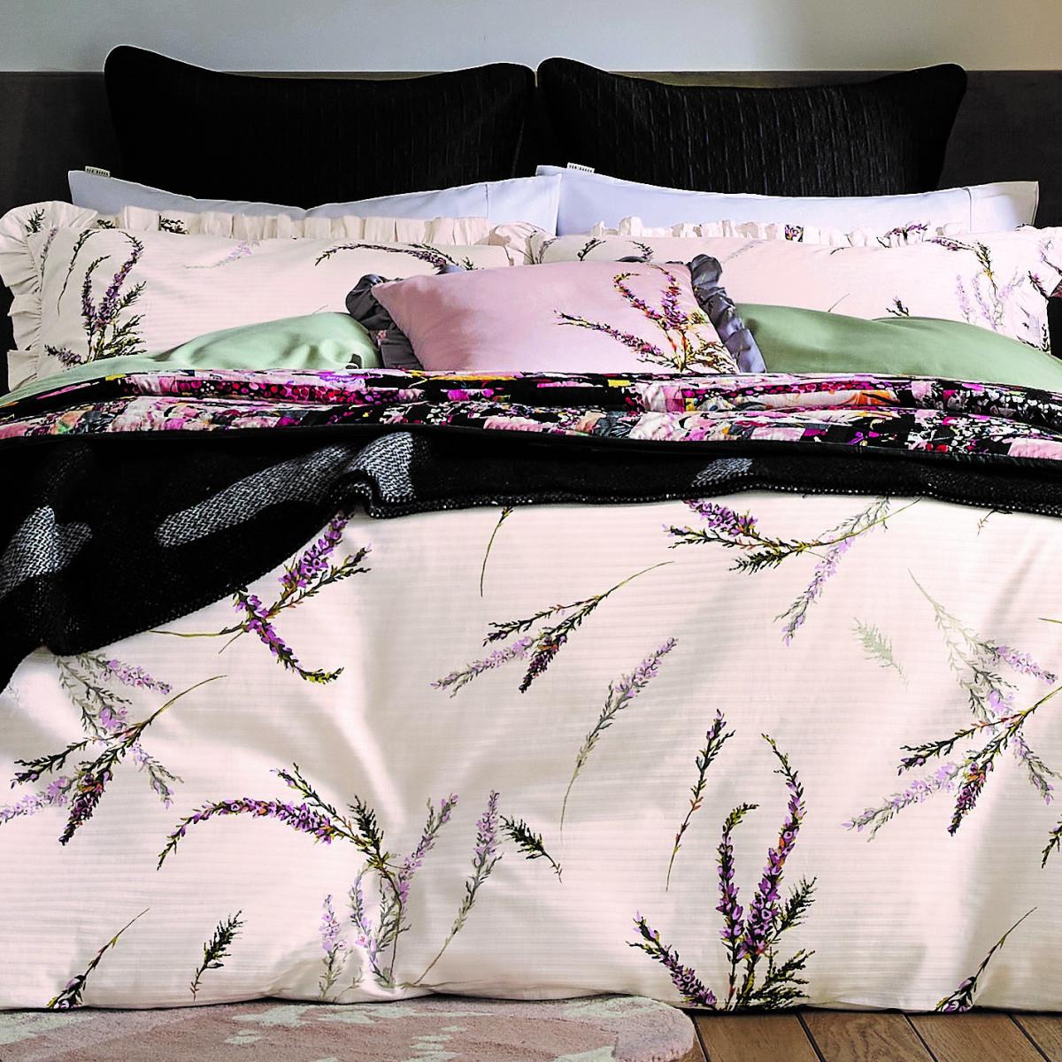 Heather Floral Bedding Duvet Cover and Pillowcase by Ted Baker in Blush Pink 200x200cm – image 4