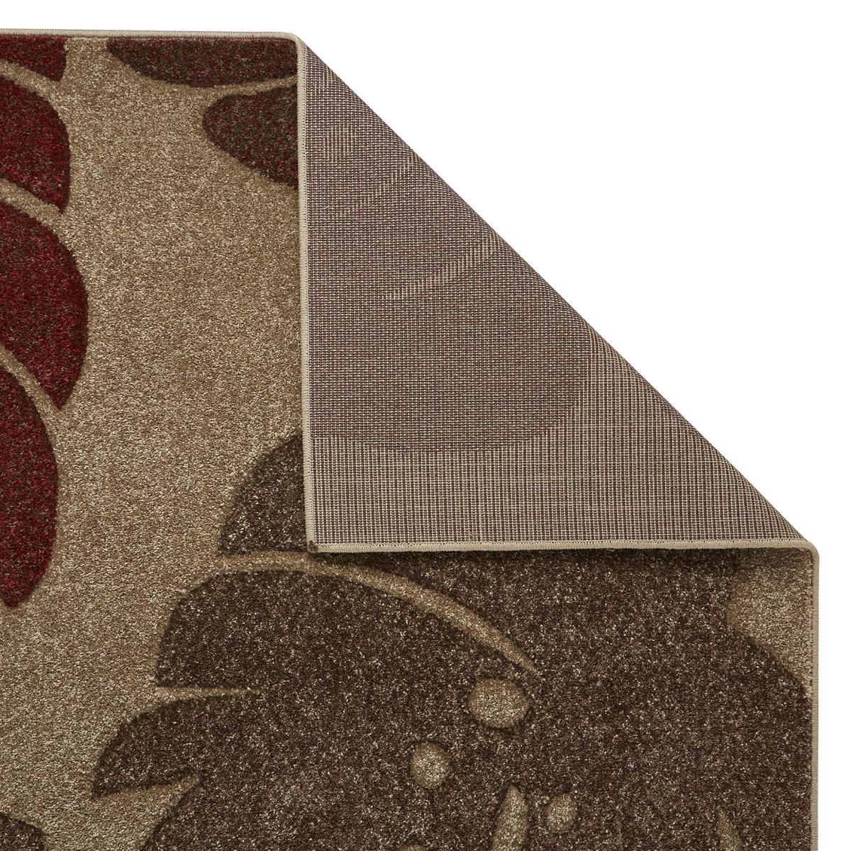 Portland 7155 Q Carved Leaf Rugs in Terracotta Beige Cream 200x285cm – image 3