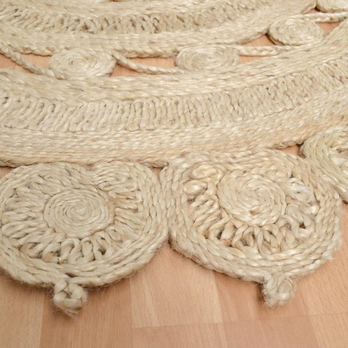 Zira Circular Jute Rugs 002 in Light – image 2
