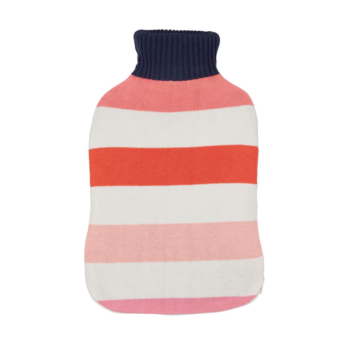 Lighthouse Stripe Hot Water Bottle and Cover by Joules in Pink 2 – image 2