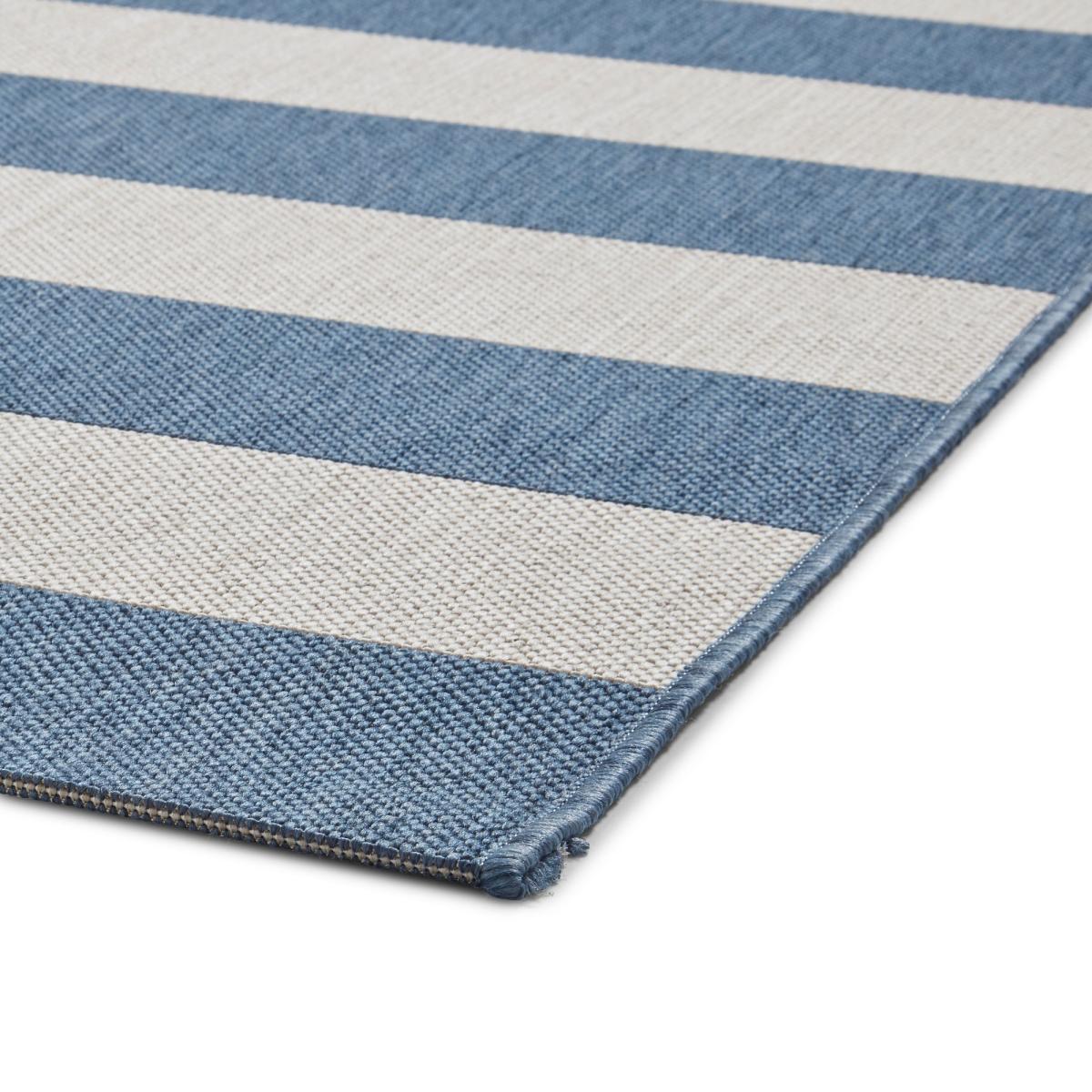 Santa Monica 48644 Indoor Outdoor Stripe Rug in Blue Light Beige&nbsp;160x230cm – image 3