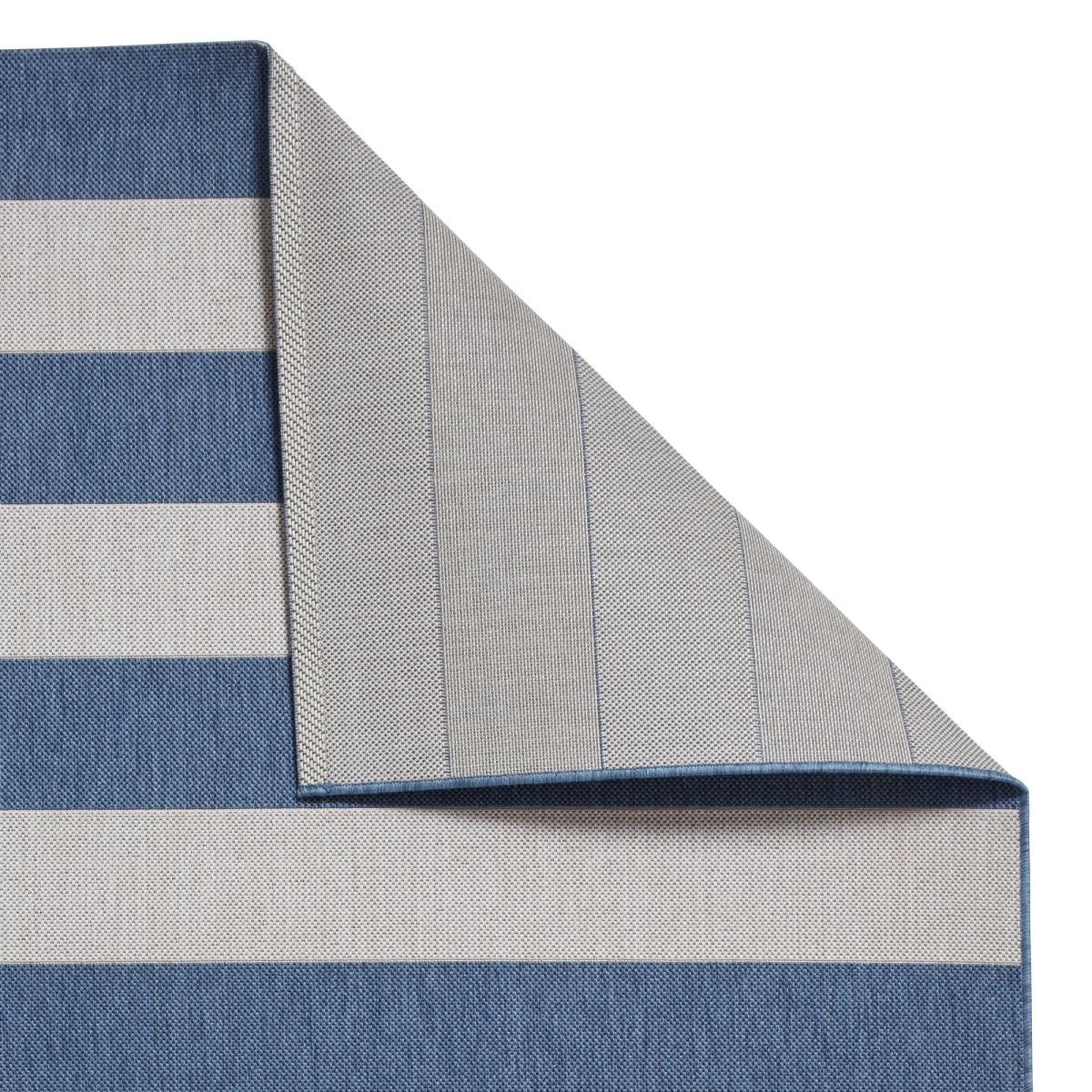 Santa Monica 48644 Indoor Outdoor Stripe Rug in Blue Light Beige&nbsp;160x230cm – image 4