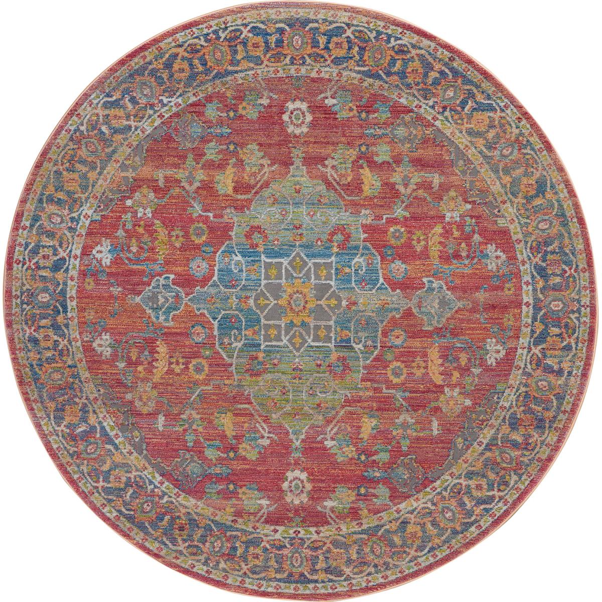 Ankara Global Circle Traditional Persian rug ANR01 in Multi 183x183cm – image 3
