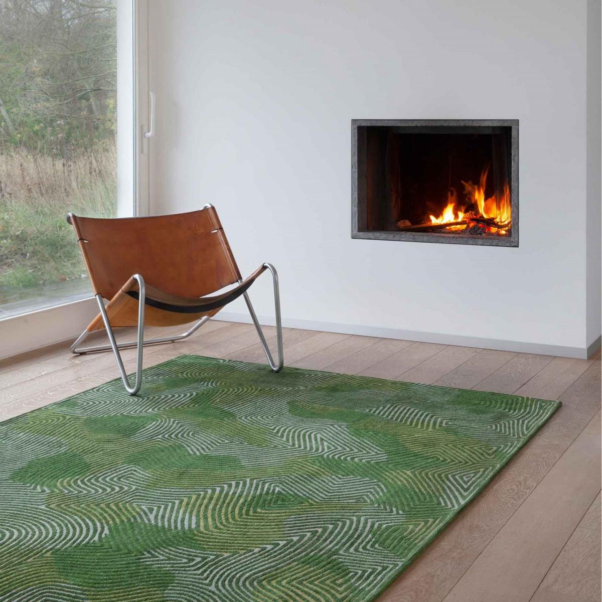 Meditation Coral Rug 9231 in Tropical Green – image 1