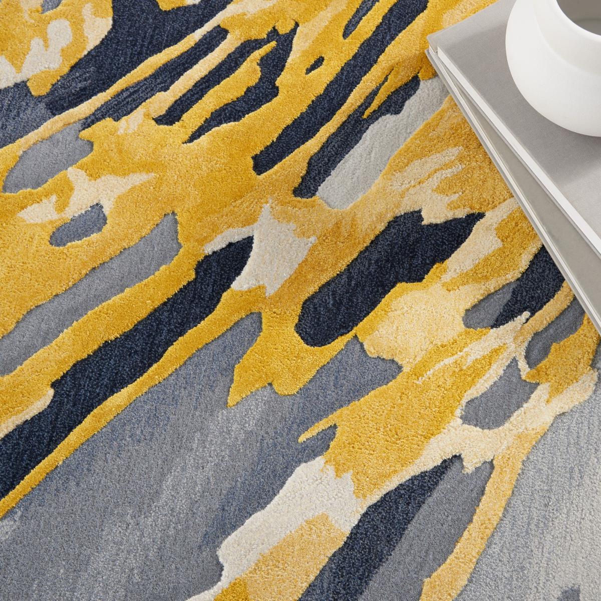 Prismatic Abstract Rugs PRS24 by Nourison in Grey Gold236x297cm – image 3