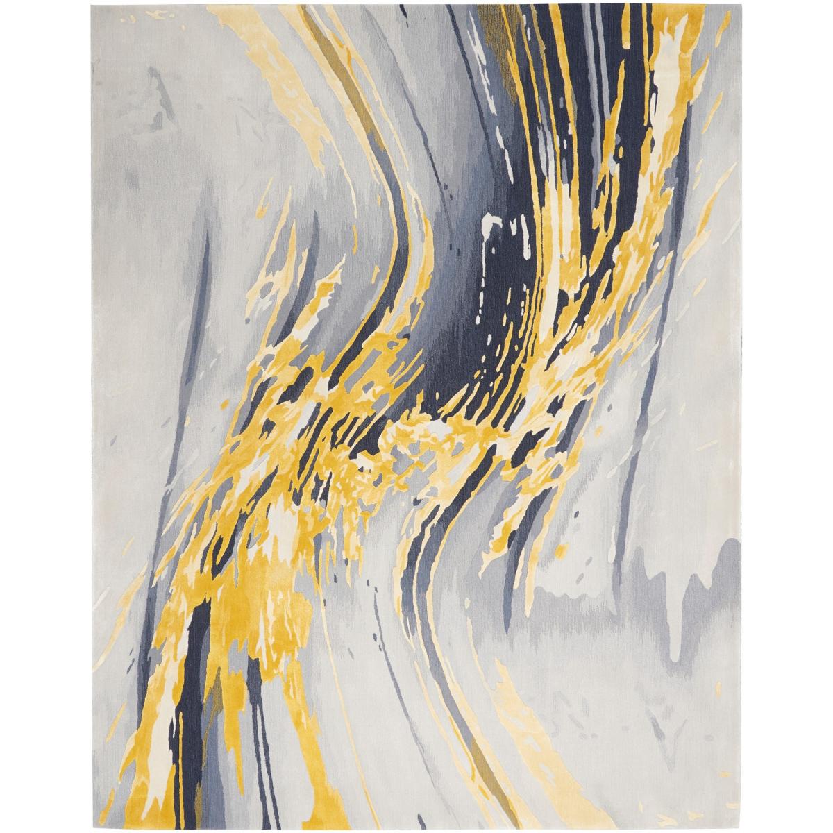 Prismatic Abstract Rugs PRS24 by Nourison in Grey Gold236x297cm – image 5