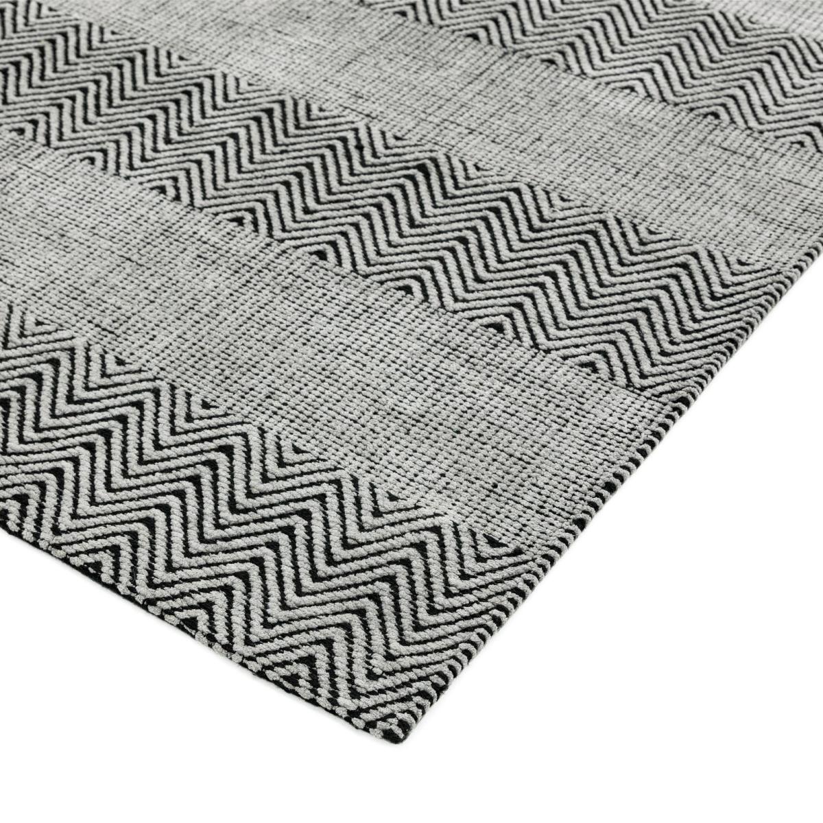 Ives Modern Chevron Striped Rugs in Grey 120x170cm – image 3