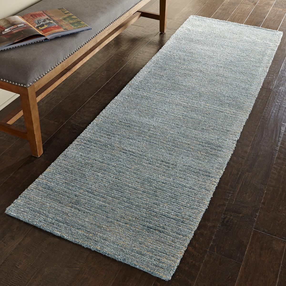 Weston Hallway Runner Rugs WES01 by Nourison in Seafoam Blue69x229cm – image 1