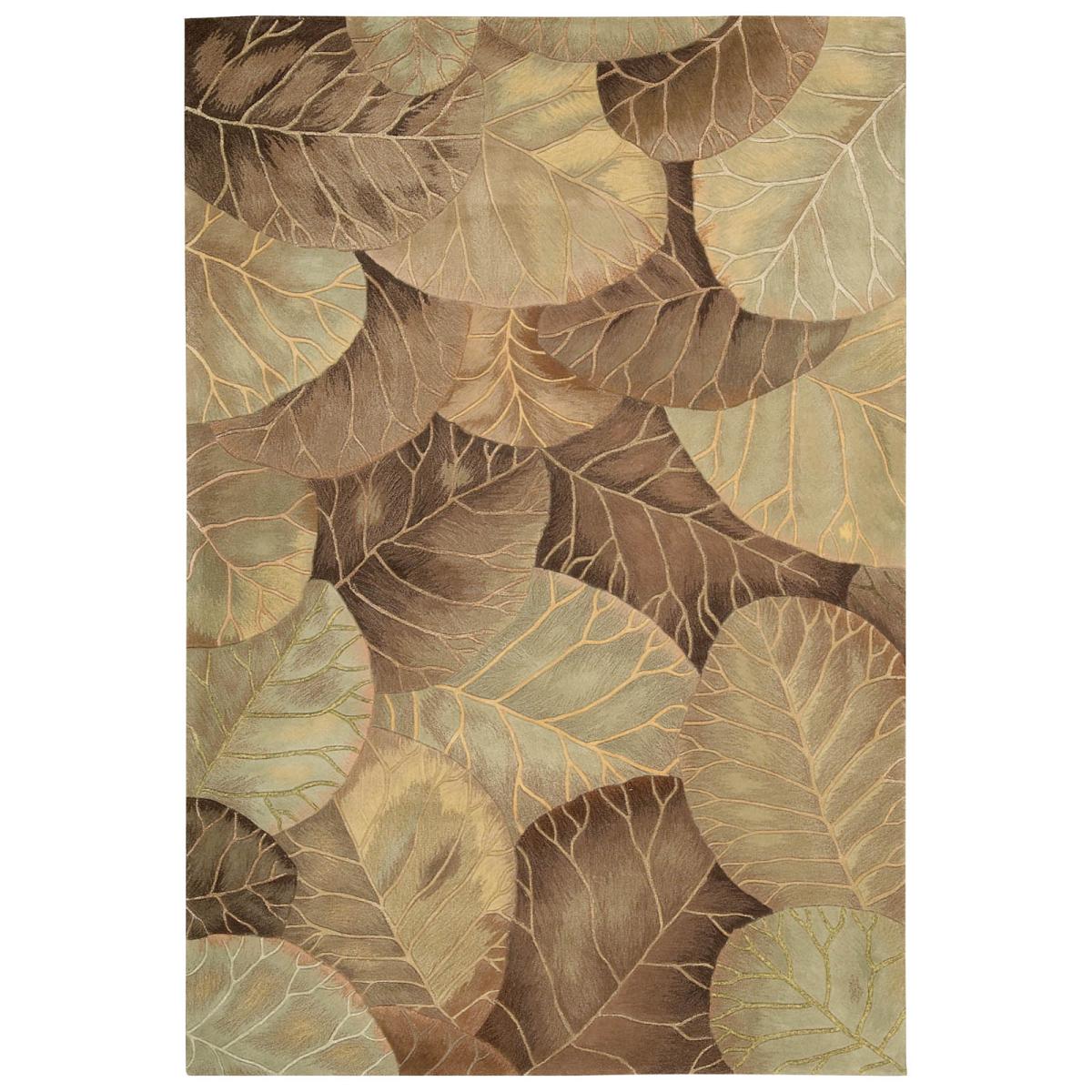Nourison Tropics Rugs TS12 Brown Green – image 2