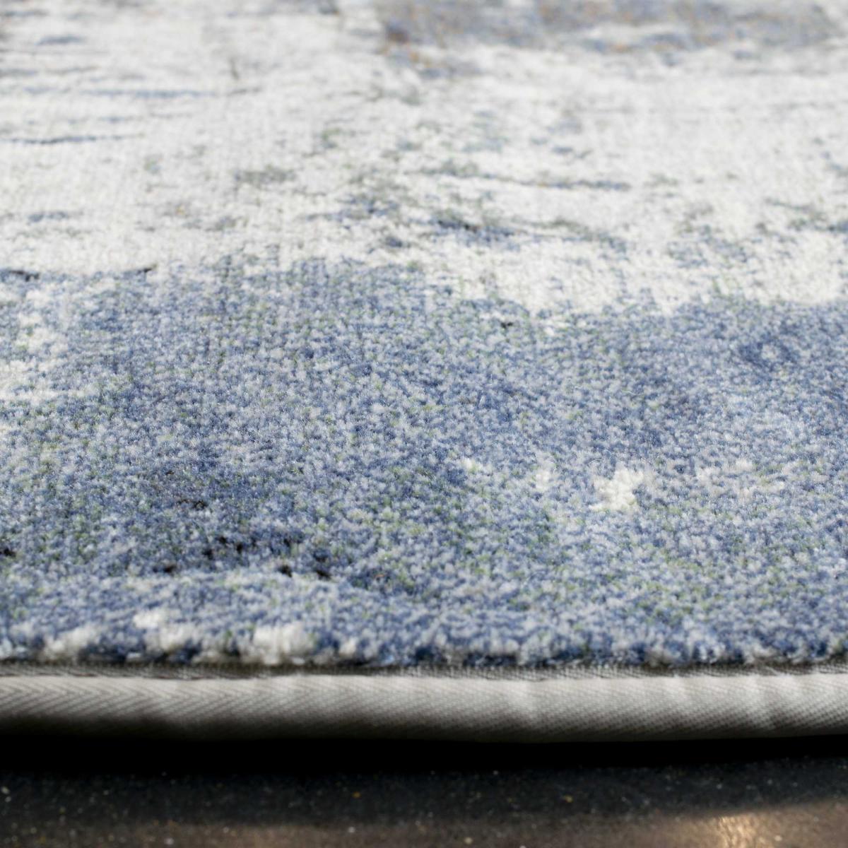 Galleria Abstract Circle Round Rugs in 63393 6656 Blue – image 2