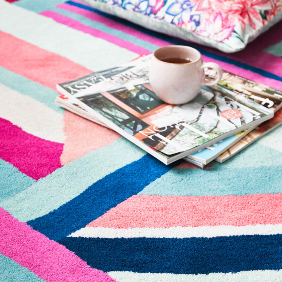 Linear Geometric Wool Rugs 017 10 by Accessorize in Multi 160x230cm – image 4