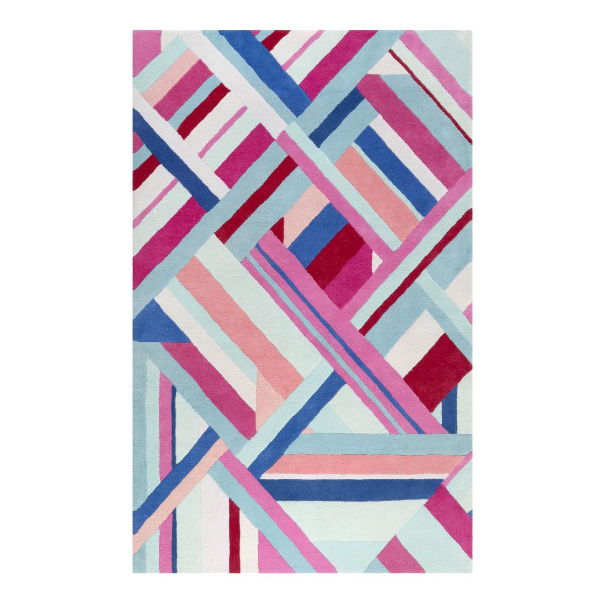 Linear Geometric Wool Rugs 017 10 by Accessorize in Multi 160x230cm – image 5
