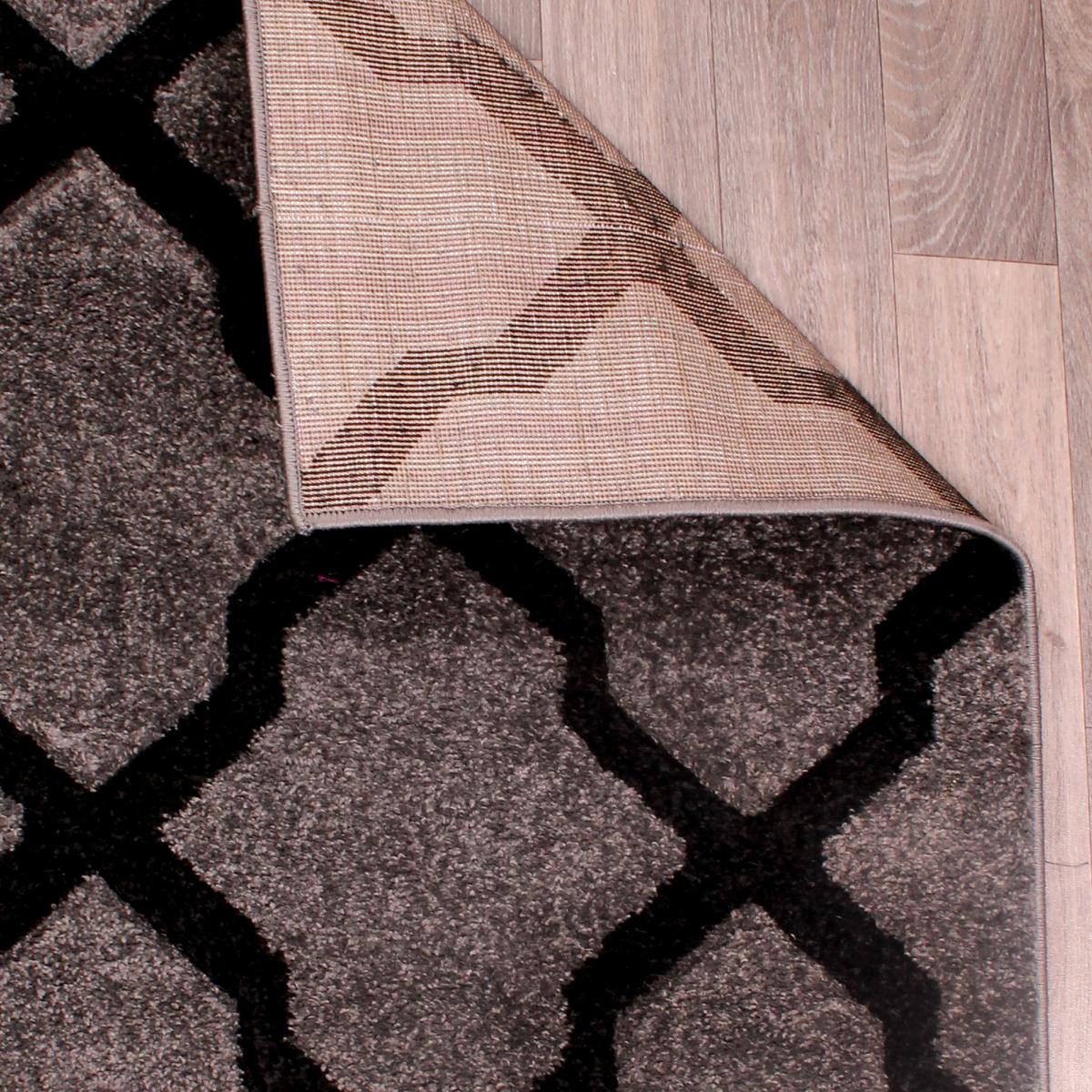 Tiles Rugs in Grey Black 70x140cm – image 2