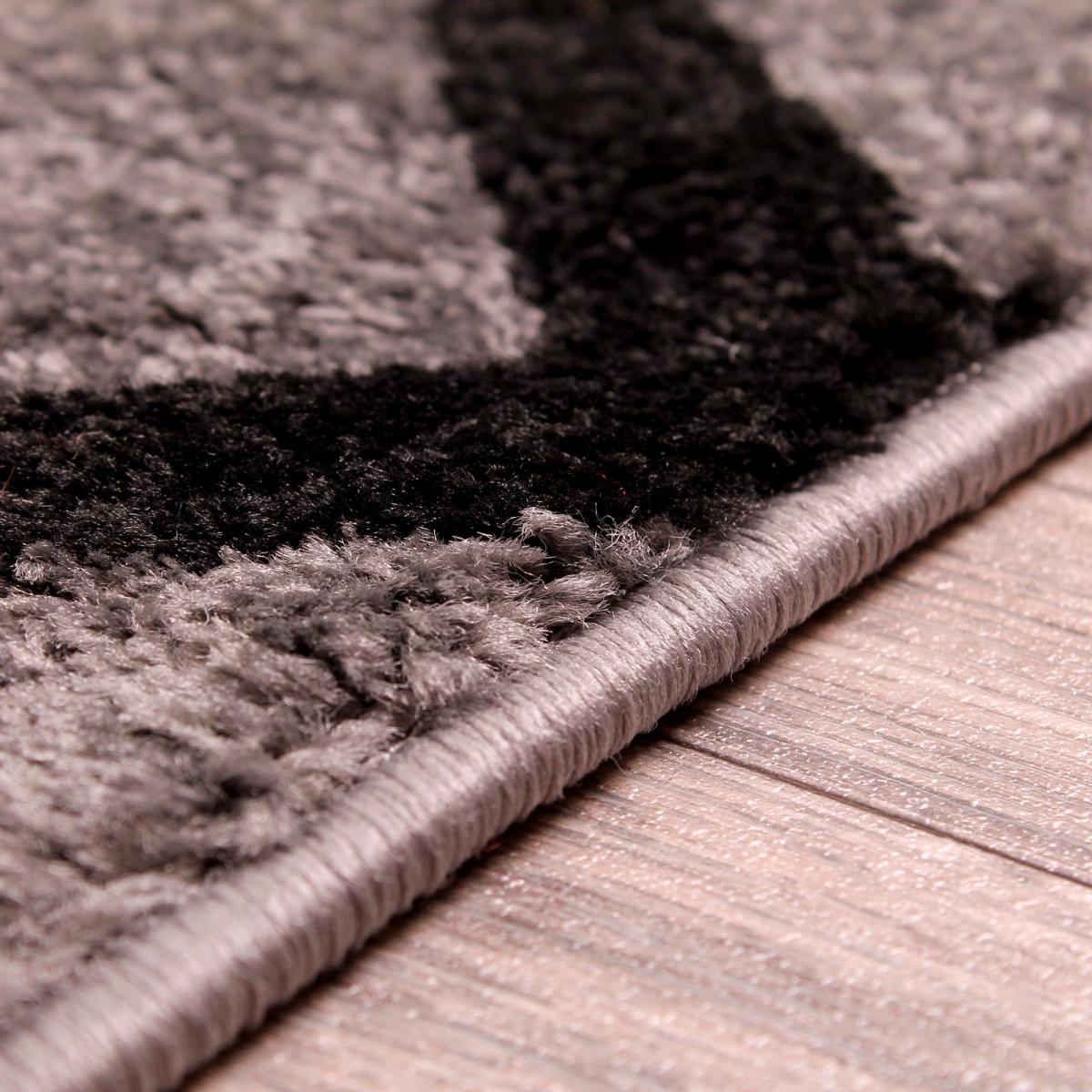 Tiles Rugs in Grey Black 70x140cm – image 3