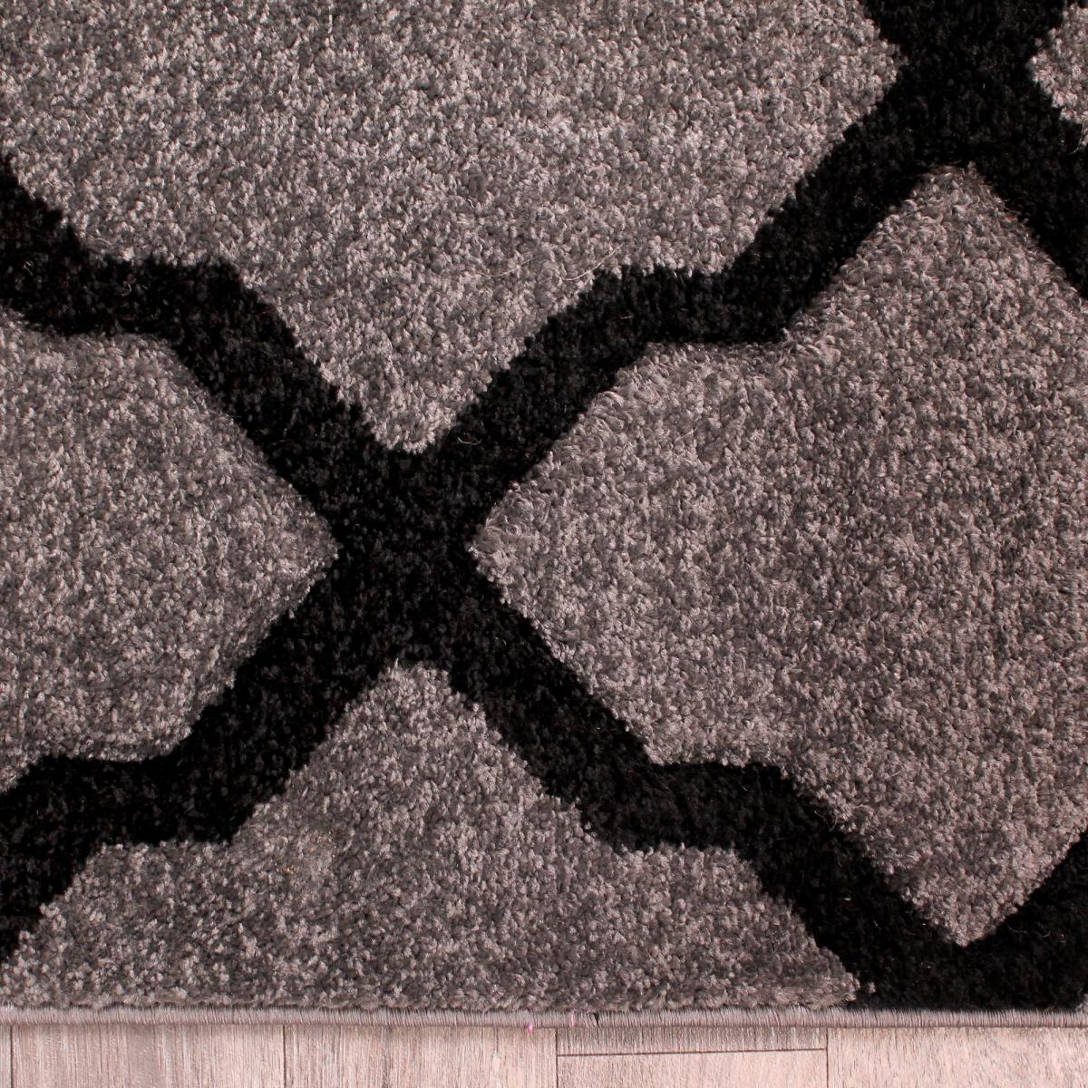 Tiles Rugs in Grey Black 70x140cm – image 4