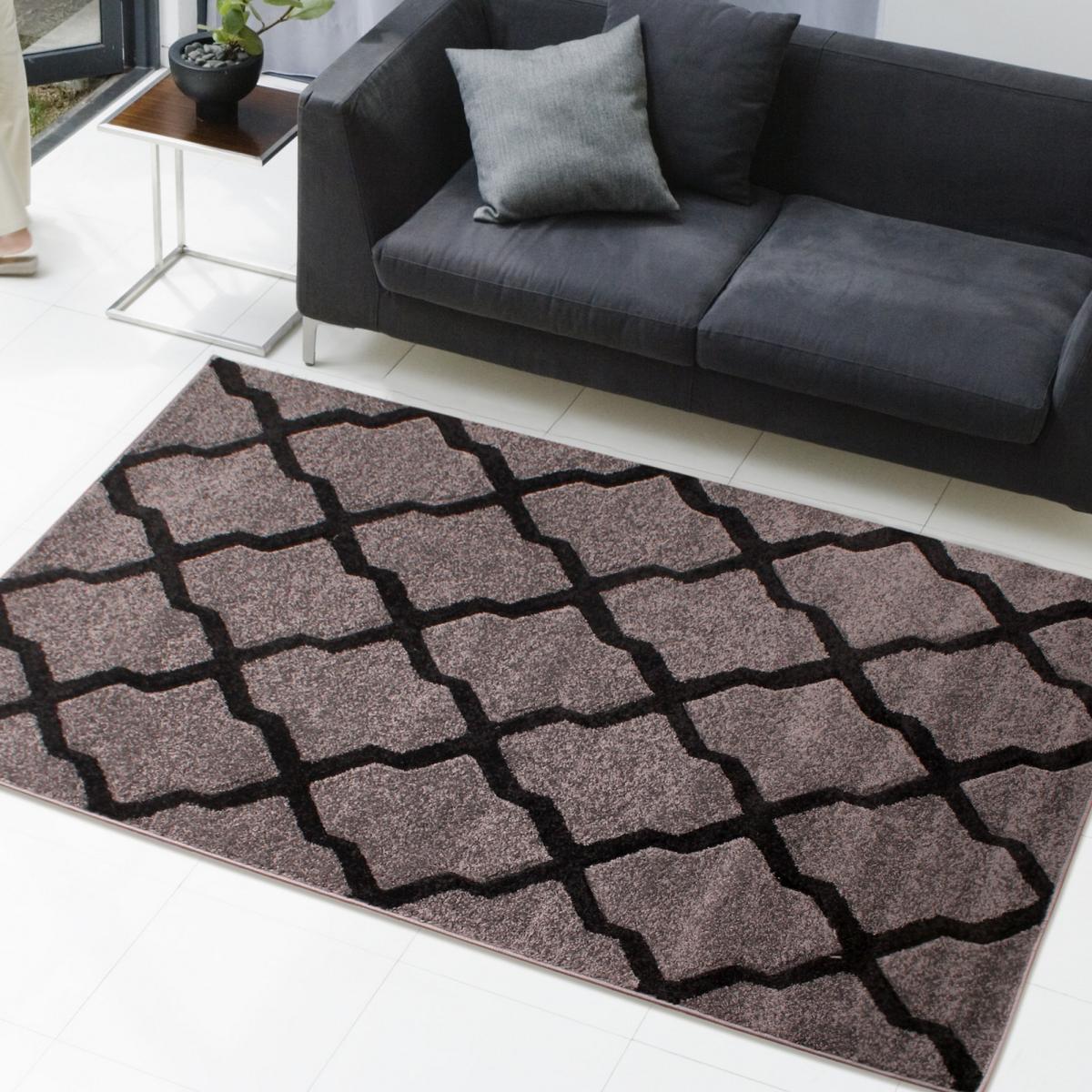 Tiles Rugs in Grey Black 70x140cm – image 1