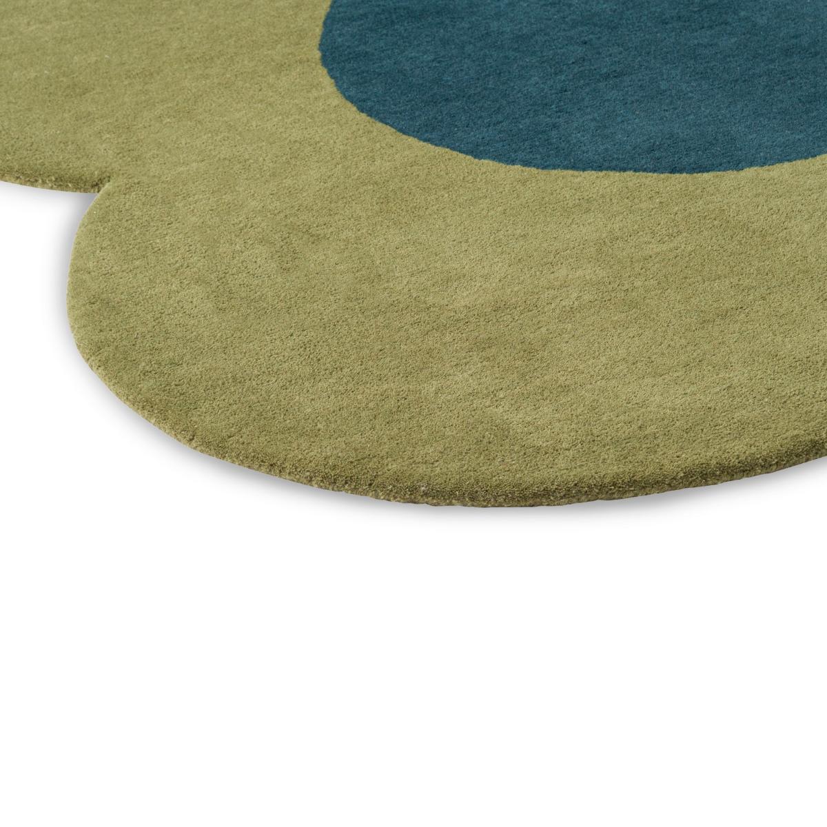 Flower Wool Circle Rugs 061307 in Forest By Designer Orla Kiely – image 2