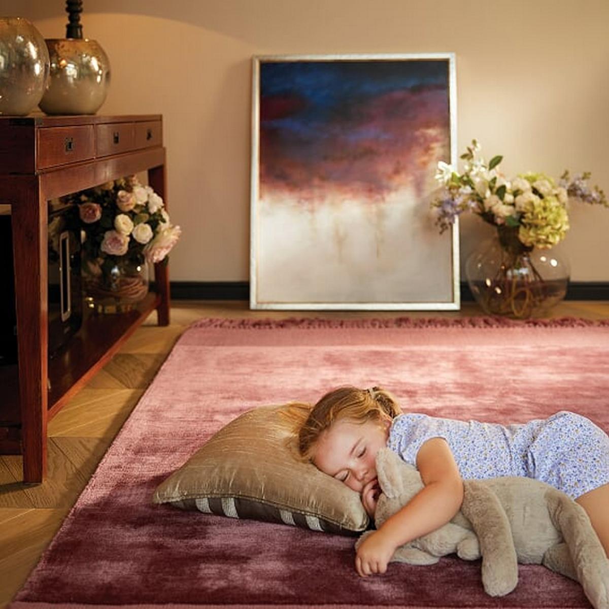 Karma Tassle rugs in Tuscan Rose – image 2
