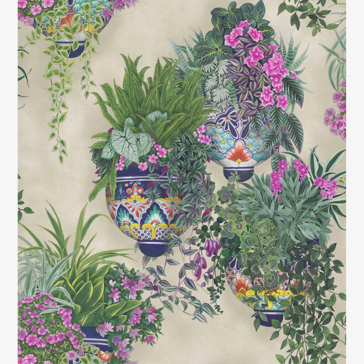 Talavera Wallpaper 9027 by Cole & Son in Magenta PinkRoll
