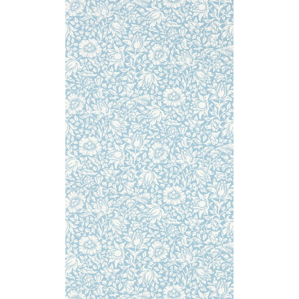 Mallow Wallpaper 217071 by Morris & Co in Powder Blue Roll – image 2