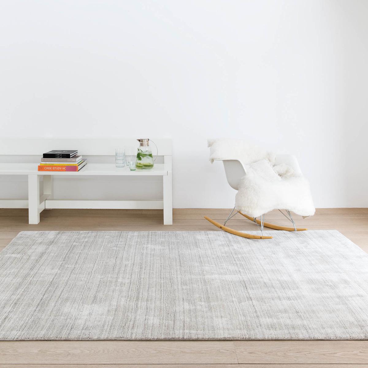 Ripple Fine Stripes Rugs 214 001 900 in Grey by Ligne Pure&nbsp;170x240cm – image 2