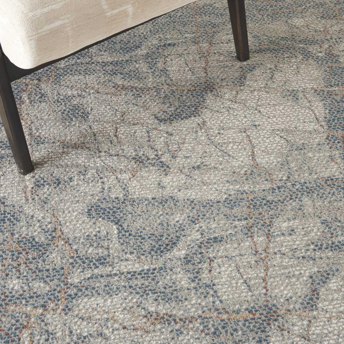 Rustic Textures RUS15 Abstract Rugs in Grey Blue – image 2