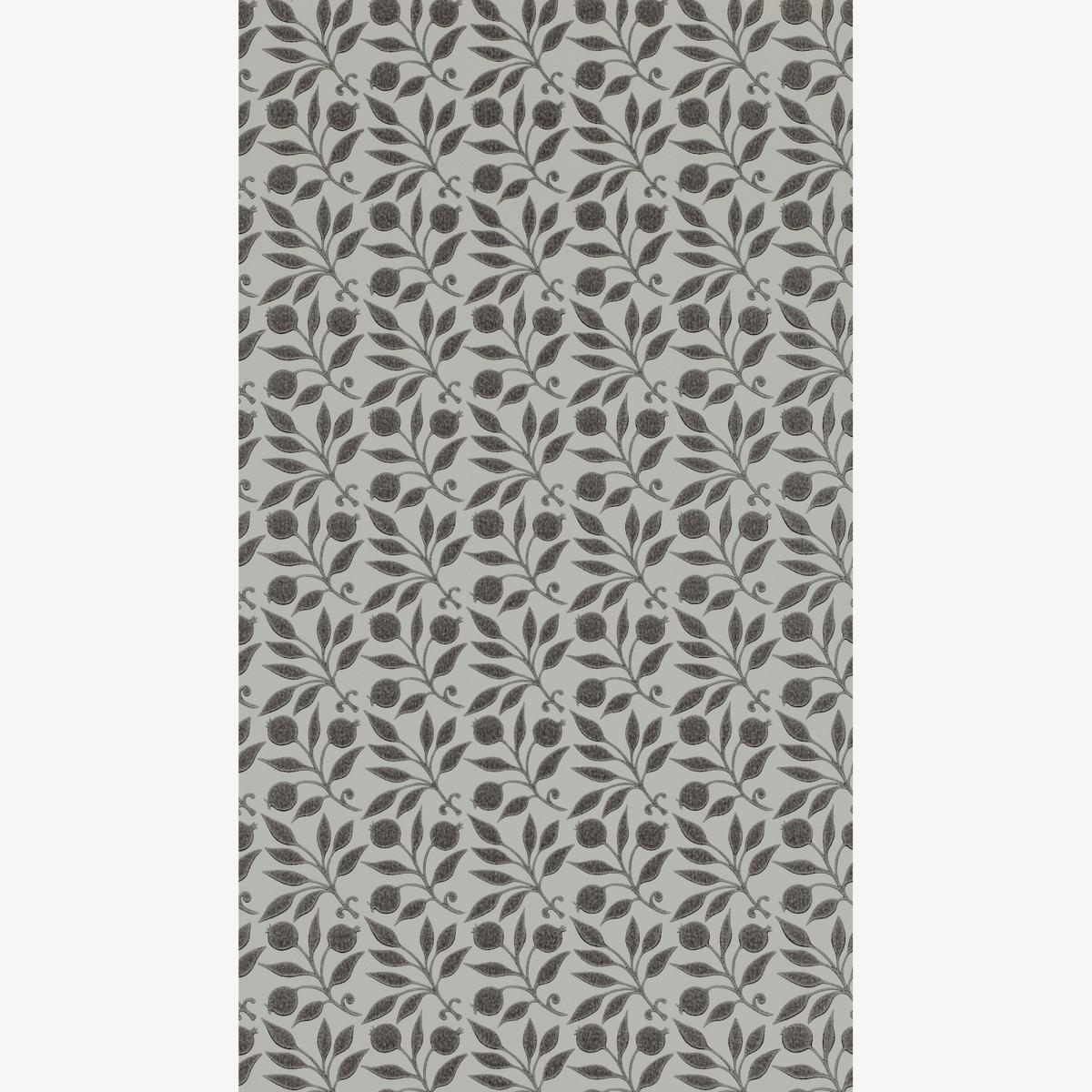 Rosehip Wallpaper 214706 by Morris & Co in Black Roll